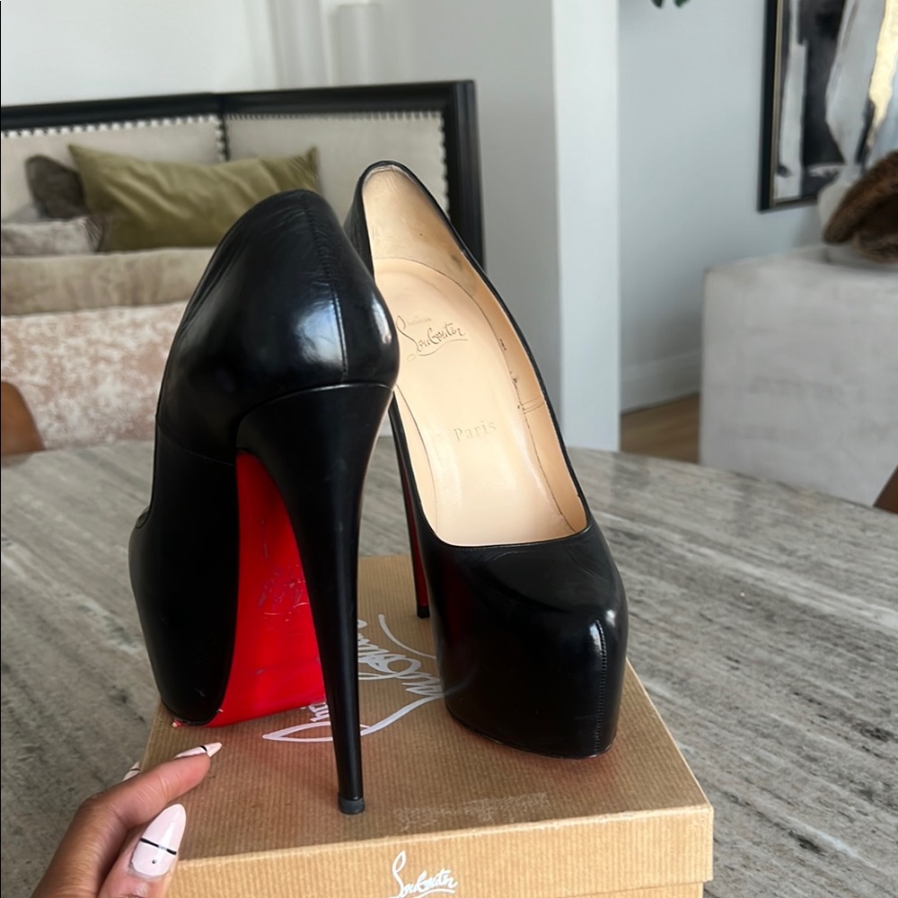 Christian Louboutin Black Daffodil Stiletto Heels